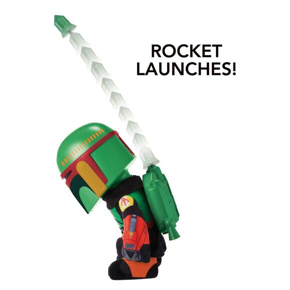 Star Wars The Mandalorian Galactic Snackin' Grogu & Boba Fett Voice Cloner Plush - Picture 10 of 13